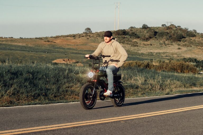 Photo Electric bike on road