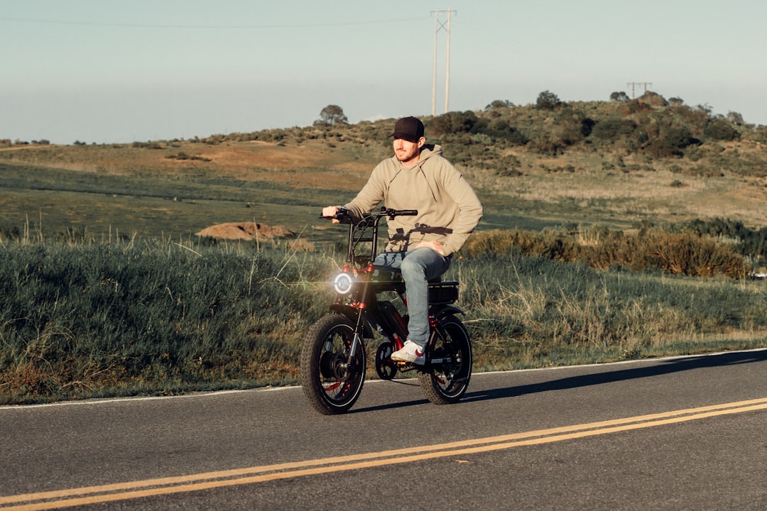 Photo Electric bike on road